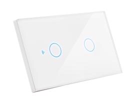 CENTURY Přepínač SMART zapuštěný dvojitý-5A-220-240V IP20 ovládaný SMARTPHONEM přes WIFI nebo hlasem. Vhodný do instalční krabice BTICINO 503E 3 moduly. Tuya WiFi