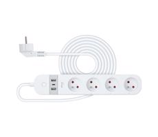 - Chytrý prodluž. kabel s vypínačem 4Z + 2xUSB-A+1xUSB-C 1,5m Wi-Fi Tuya