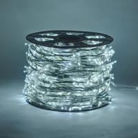 DecoLED DecoLED LED světelný řetěz - 100m, ledově bílá s FLASH efektem, 1000 diod, bílý kabel