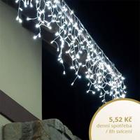 decoLED LED světelné krápníky, 3x0,9m, ledově bílá, 174 diod, IP67