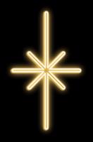 decoLED LED světelný motiv hvězda polaris, závěsná,14 x 25 cm, teple bílá