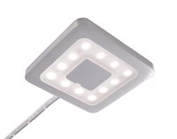 Deko-Light nábytkové přisazené svítidlo Paty hranaté 12V DC 2,50 W 3000 K 160 lm 50 stříbrná 687127