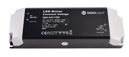 Deko-Light napájení BASIC, CV, Q8H-24-75W konstantní napětí 0-3100 mA IP20 24V DC 75,00 W 862164