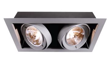 Deko-Light stropní vestavné svítidlo Kardan 220-240V AC/50-60Hz G12 2x max. 70,00 W 372 stříbrná 850055