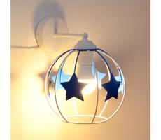 Dětská nástěnná lampa STARS 1xE27/15W/230V modrá/bílá