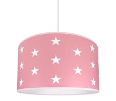 Dětský lustr STARS PINK 1xE27/60W/230V