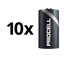 Duracell Duracell - 10 ks Alkalická baterie Procell Industrial LR20/D 1,5V 15476 mAh