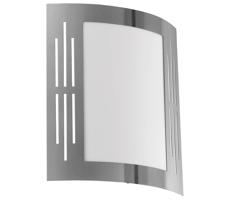 Eglo Eglo 79282 - Venkovní nástěnné svítidlo CITY 1xE27/60W/230V chrom IP44