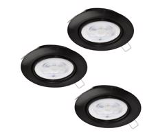 Eglo Eglo 901755 - SADA 3x LED Podhledové svítidlo FAVAZZINA 1xGU10/4W/230V černá