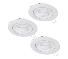 Eglo Eglo 901759 - SADA 3xLED Koupelnové svítidlo FAVAZZINA 1xGU10/4W/230V IP44 bílá