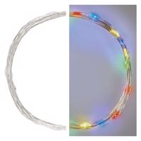 Emos D3AM04 LED vánoční nano řetěz, 1,9 m, 2x AA, vnitřní, multicolor, časovač