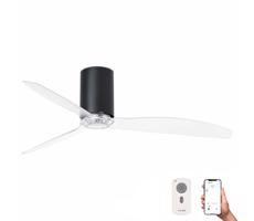 FARO Barcelona FARO 32041WP - Stropní látor MINI TUBE FAN M černá pr. 128 cm SMART + DO