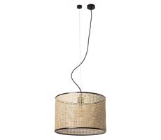 FARO Barcelona FARO 64314-49 - Lustr na lanku MAMBO 1xE27/15W/230V pr. 45 cm ratan/černá