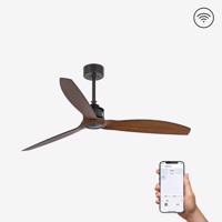 FARO JUST FAN M, černá/dřevo, stropní ventilátor s DC motorem SMART