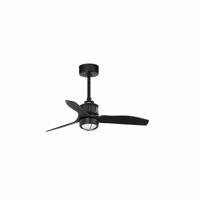 FARO JUST FAN XS LED, černá, stropní ventilátor s DC motorem 81cm SMART