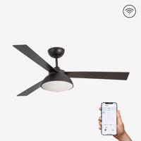 FARO RODAS L LED, hnědá, stropní ventilátor s DC motorem SMART