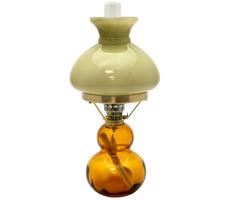 Floriánova huť Petrolejová lampa ZUZANA 43 cm amber