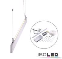 HEITRONIC Isoled - LED závěsné svítidlo Linear UP plus DOWN 1200, prismatické, bílá, prodloužitelné 40W teplá bílá 3000K 500791