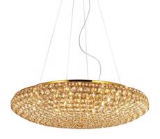 Ideal Lux Ideal Lux - Křišťálový lustr na lanku KING 12xG9/40W/230V pr. 65 cm zlatá