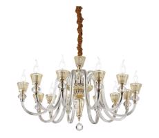 Ideal Lux Ideal Lux - Křišťálový lustr na řetězu STRAUSS 12xE14/40W/230V pr. 84,5 cm mosaz