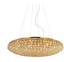 Ideal Lux Ideal Lux - LED Křišťálový lustr na lanku KING 12xG9/3W/230V pr. 65 cm zlatá