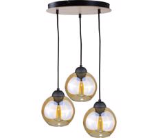 Keter Lighting Lustr na lanku AMBRE WOOD 3xE27/60W/230V pr. 30 cm