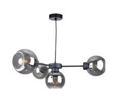 Keter Lighting Lustr na lanku KALIOPE 4xE27/60W/230V černá/kouřová černá