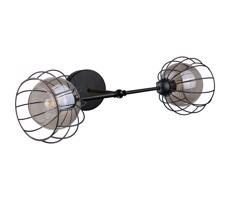 Keter Lighting Nástěnné svítidlo SOLO BLACK 2xE27/60W/230V