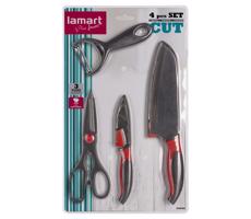 Lamart set 4ks - nože 2ks,škrabka, nůžky - Cut; 42003753