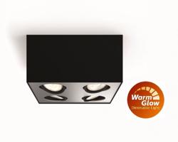 LED Bodové svítidlo Philips Box 50494/30/P0 černé 4x4,5W