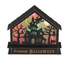 LED Dekorace HALLOWEEN LED/2xAA/multicolor strašidelný dům