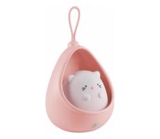 LED Dětské orientační svítidlo se senzorem KITTY LED/0,5W/5V USB růžová