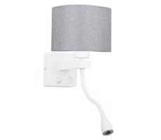 LED Flexibilní svítidlo POLO 1xE27/40W+LED/2W 230V bílá