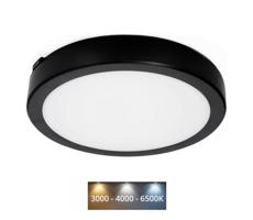 LED Koupelnové stropní svítidlo NAIROS LED/24W/230V 3000/4000/6500K IP65 černá