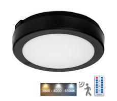 LED Koupelnové stropní svítidlo se senzorem NAIROS LED/12W/230V IP65 černá + DO