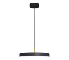 LED Lustr na lanku DISC LED/38W/230V pr. 45 cm černá