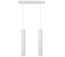 LED Lustr na lanku TUBA 2xGU10/6,5W/230V bílá