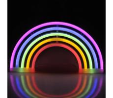 LED Neonová nástěnná dekorace RAINBOW LED/3W/3xAA USB multicolor