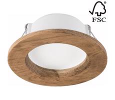 LED Podhledové svítidlo WOODY SPOT LED/5,5W/230V 4000K ořech ø 10 cm