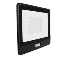 LED Reflektor se senzorem LED/50W/230V 4000K IP65 černá