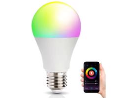 LED RGB Chytrá stmívatelná žárovka E27/9,5W/230V 2700-6500K Wi-Fi Tuya