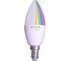 LED RGBW Stmívatelná žárovka C37 E14/4,5W/230V 2700-6500K Wi-Fi Tuya