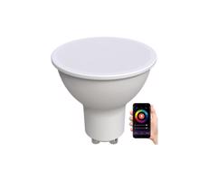 LED RGBW Stmívatelná žárovka GU10/4,5W/230V 2700-6500K Wi-Fi Tuya