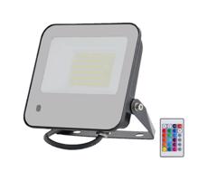 LED RGBW Stmívatelný reflektor LED/50W/230V IP65 šedá + DO