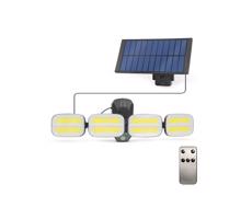 LED Solární reflektor se senzorem 4xLED/2,5W/6V IP65 + dálkové ovládání