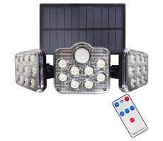 LED Solární reflektor se senzorem pohybu LED/20W/3,7V 1200 mAh IP44 + DO