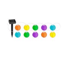 LED Solární řetěz 10xLED/1,2V 3,7m IP44 multicolor