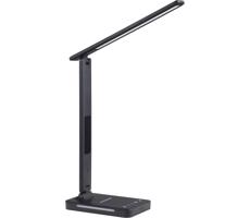 LED Stm. lampa s bezdr. nab. QI, displejem a USB portem LED/7W/230V 3000-6000K