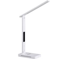 LED Stm. lampa s bezdr. nab. QI, displejem a USB portem LED/7W/230V 3000-6000K