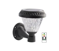 LED Stmívatelná solární nástěnná lampa LED/0,8W/5,5V IP44 + dálkové ovládání